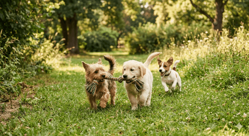 niedliche Hunde spielen hund-und-futter.de Sidebar